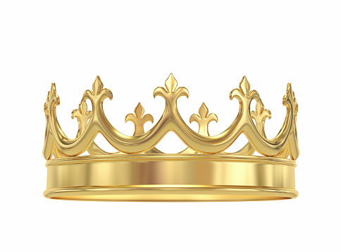 Corona de oro aislado en blanco photo