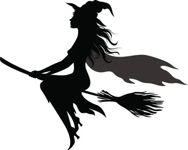 Vector illustration of Halloween Ghosts Silhouettes
