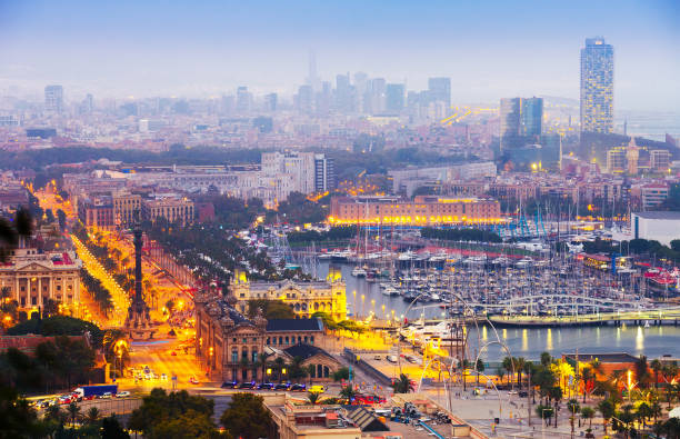istock Barcelona in evening. Catalonia, Spain 846783602