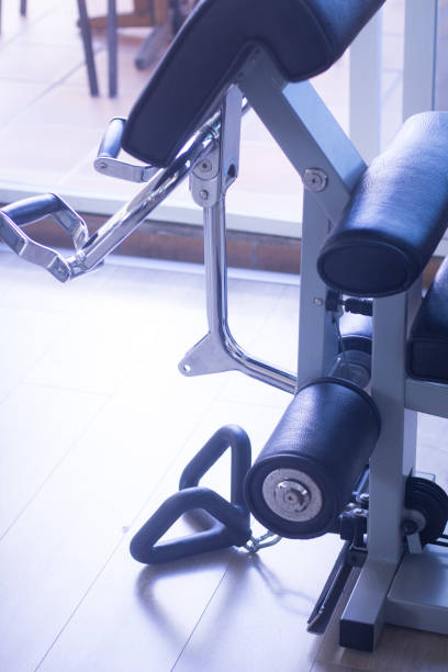 istock Gym exercise weight training resistance lat pulldown back machine in fitness studio used to increase strength and build muscle. 846786674