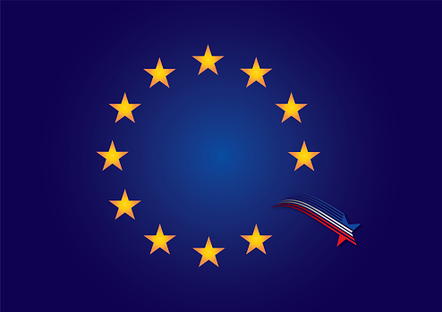 Graphic of Britain leaving the European Union