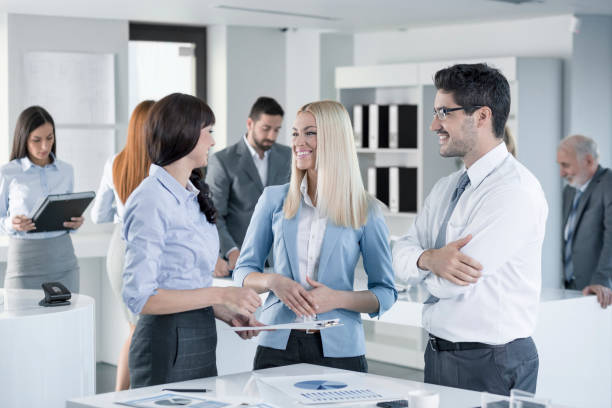 istock Three coleagues on meeting at the office 846789550