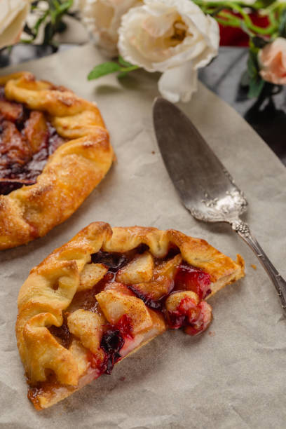 istock Homemade galette with plum and pears 846794806