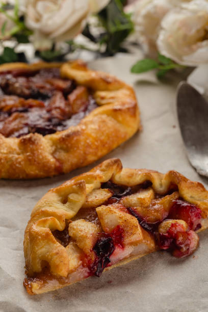 istock Homemade galette with plum and pears 846794822