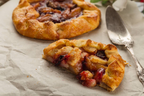 istock Homemade galette with plum and pears 846794864