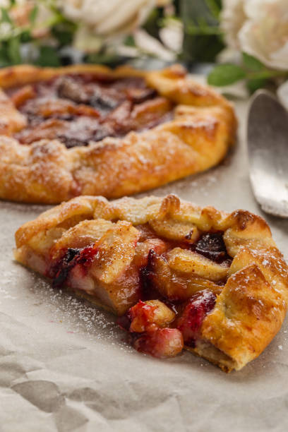 istock Homemade galette with plum and pears 846794880