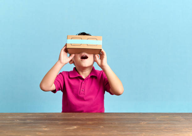 istock Child is discovering the virtual reality glasses 846795888