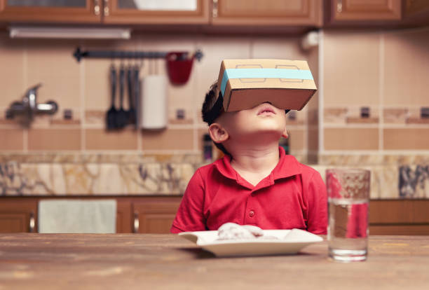 istock Child is discovering the virtual reality glasses 846800268