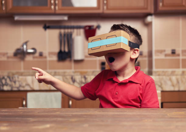 istock Child is discovering the virtual reality glasses 846800876