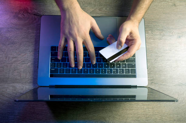 istock Top view man hands using credit card register and payments online shopping and customer service network connection market, using technology on laptop, Internet Online shopping or internet banking concept 846804738