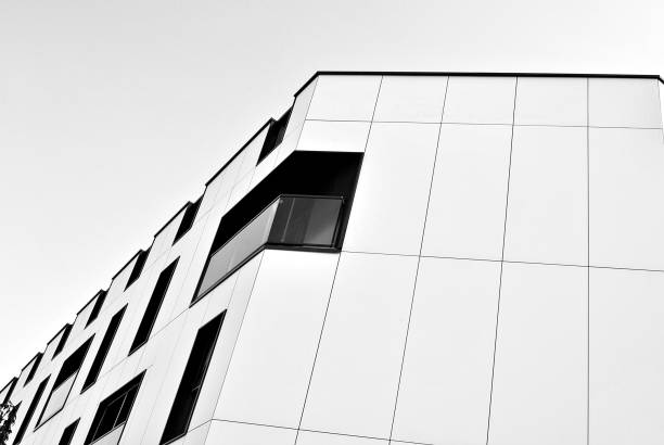 istock Modern, Luxury Apartment Building. Black and white. 846813898