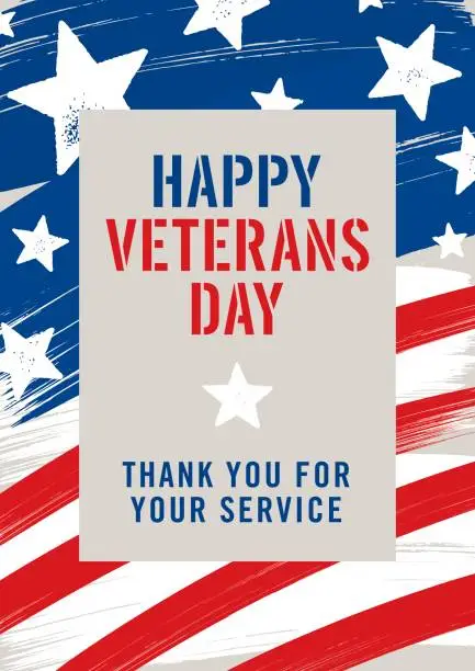 Vector illustration of Happy Veterans Day Background