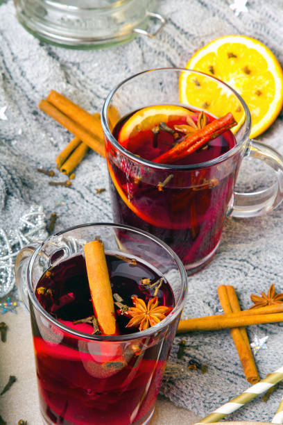 istock Christmas mulled wine with cinnamon, orange and anise 846815882