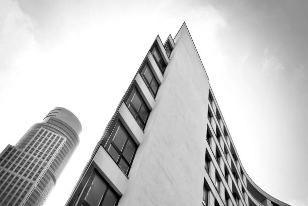 istock Modern, Luxury Apartment Building. Black and white. 846818864
