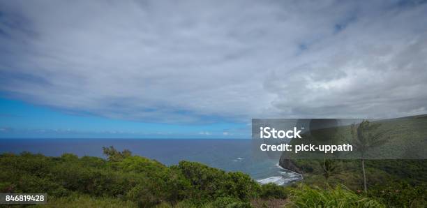 Hawaii Big Island Bird Eye View Over Polol Valley Stock Photo - Download Image Now - Beach, Drone, Drone Point of View