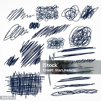 istock set of hand drawn ink pen scribbles 846820118