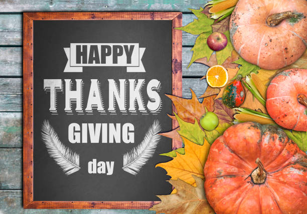 istock Wooden frame and fruits for thanksgiving day 846826340