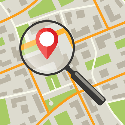 Map Magnifyier Map With Magnifier Stock Illustration - Download Image Now - Magnifying ...