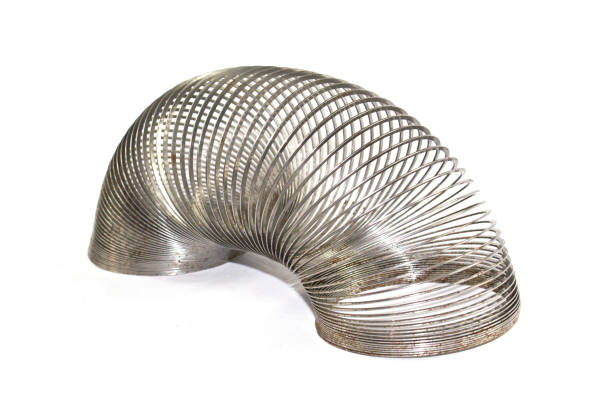 istock Vintage Rusty Metal Slinky toy on White Background 846831522