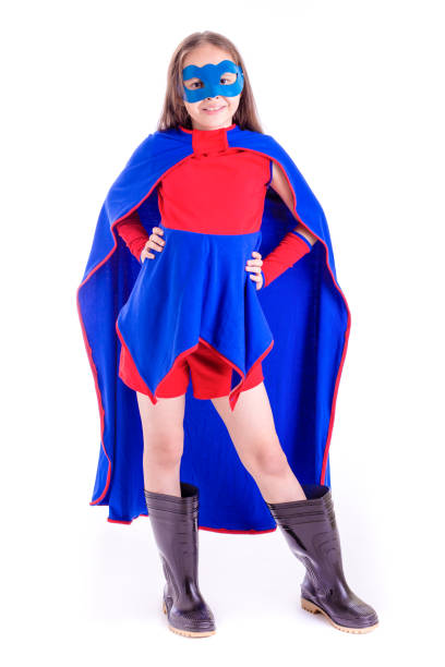 istock Young girl in superhero costume 846831748