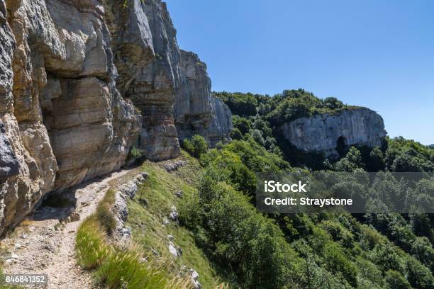 Rim Trail Of Mount Salève Stock Photo - Download Image Now - Auvergne-Rhône-Alpes, Beauty In Nature, Cave
