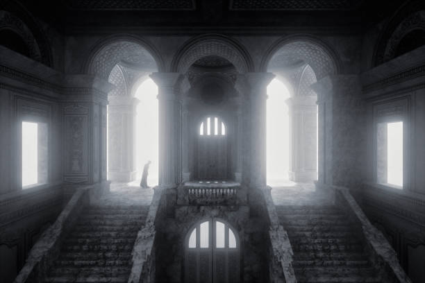 istock Old priest walking in church 846841404