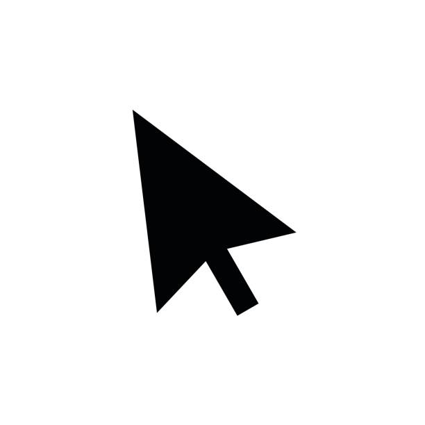 ilustrações de stock, clip art, desenhos animados e ícones de cursor icon vector - cursor arrowhead hyperlink symbol