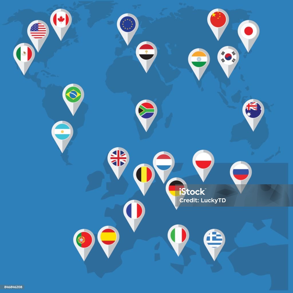 Map Button Flag Vector Flag Buttons In Flat Design Stock Illustration - Download Image ...