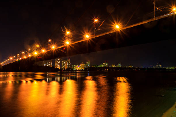 istock fire on a bridge in a big city 846846454