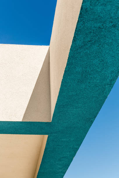 istock Striking Architectural Corner detail of modern white rendered building 846856934