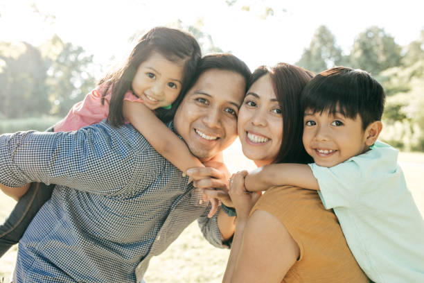 istock Happy family with two kids 846860142