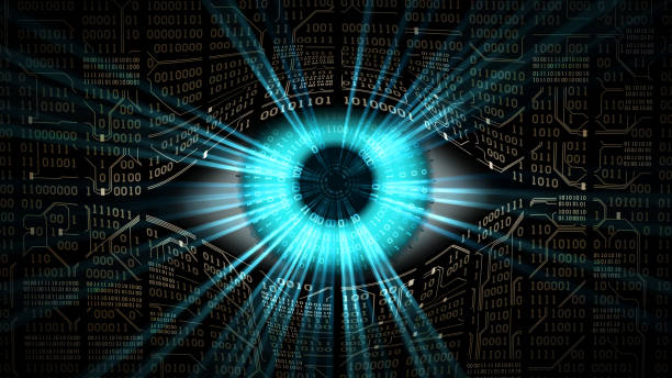 istock Big brother electronic eye concept, technologies for the global surveillance, security of computer systems and networks 846872318