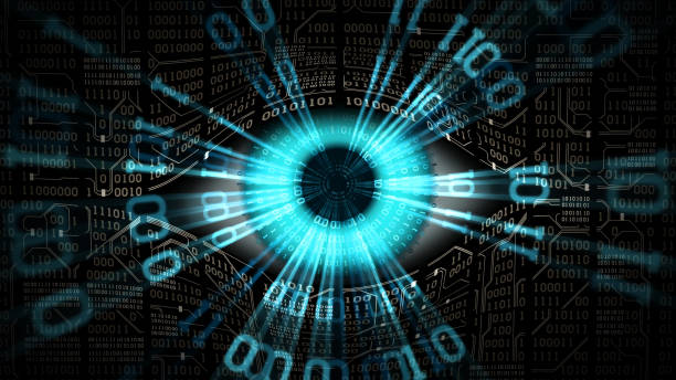istock Big brother electronic eye concept, technologies for the global surveillance, security of computer systems and networks 846874272