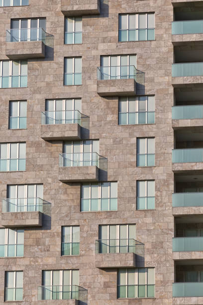 istock High-end stone facade of an apartment building 846875424