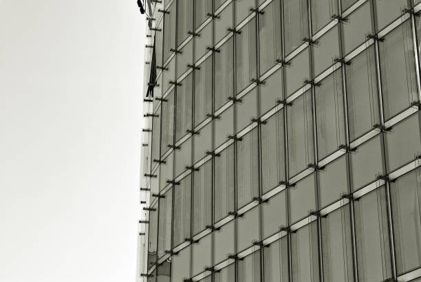 istock glass architecture of modern building. black and white 846879566