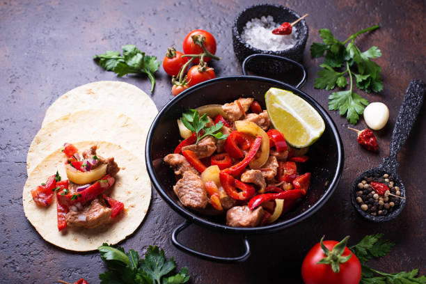 istock Fajitas with peppers for cooking Mexican tacos 846883186