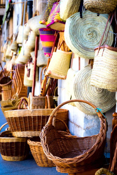 istock Various baskets and bags from a rod and other natural materials 846903726