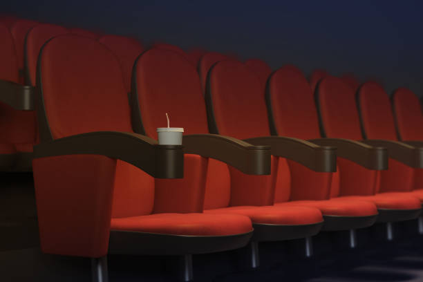 istock Row of red cinema armchairs 846906550
