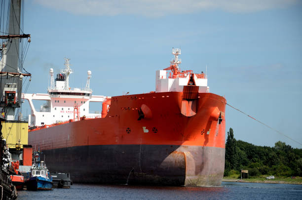 istock Tanker entering the port 846907866