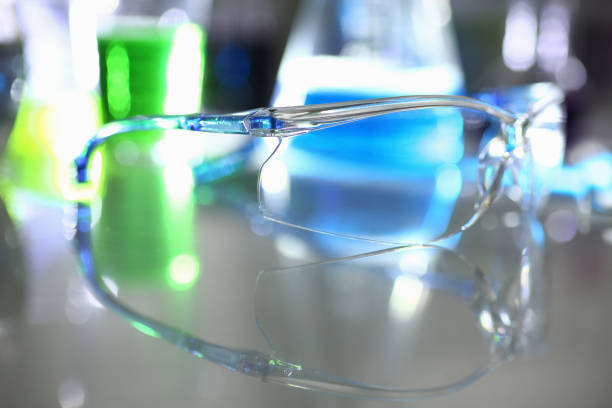 istock Protective surgical goggles for operations and chemical gas research 846911308