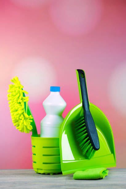 istock Colorful Cleaning concept with supplies 846918412