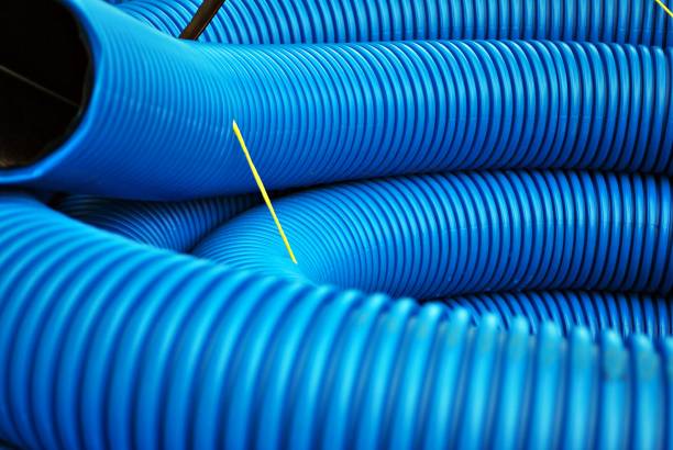 istock Blue curvilinear tubes for industry 846918520