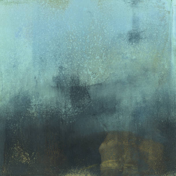 Pastel blue and dark gold hand painted background