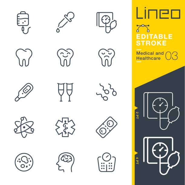 Lineo Editable Stroke - Medical and Healthcare line icons Vector Icons - Adjust stroke weight - Expand to any size - Change to any colour sperm stock illustrations