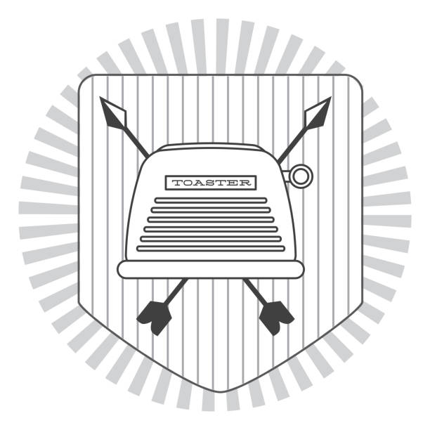 retro style icon retro style icon design, vector illustration eps10 graphic kitchen utensil antique toaster old stock illustrations