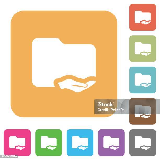 Icon Rp Bulat Ikon Datar Persegi Bulat Folder Bersama Ilustrasi Stok - Unduh Gambar ...