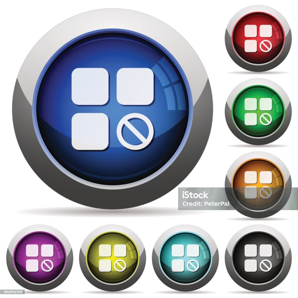 Component Disabled Round Glossy Buttons Stock Illustration - Download ...