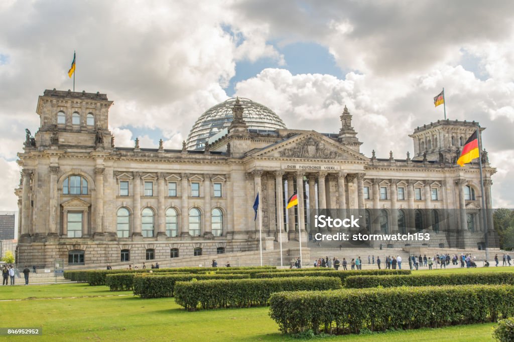 German parliament building (Reichstag) in Berlin, Germany German Free Democratic Party Stock Photo