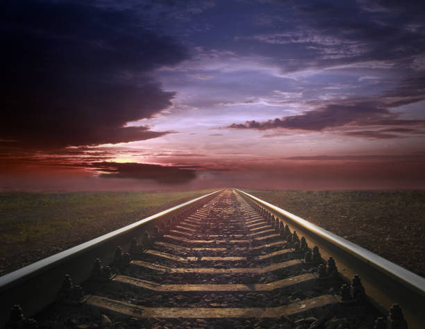istock rails going away into the landscape distance 846975296