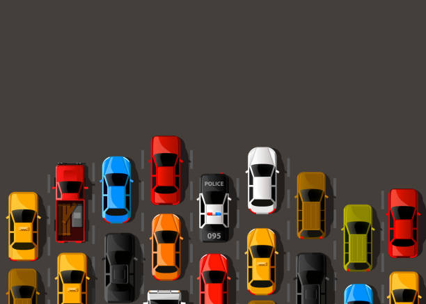 istock Traffic jam on the road. Road transport. Highway banner. 846975944